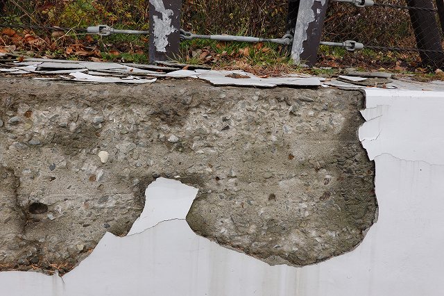 凍害　擁壁　【北海道】 | コンクリート劣化写真 | 一般社団法人コンクリートメンテナンス協会