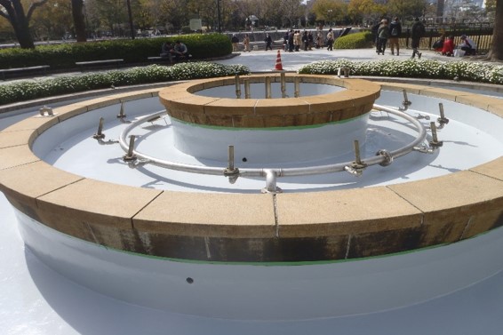 写真08 | 平和記念公園原爆ドーム南側噴水補修業務 | 一般社団法人コンクリートメンテナンス協会